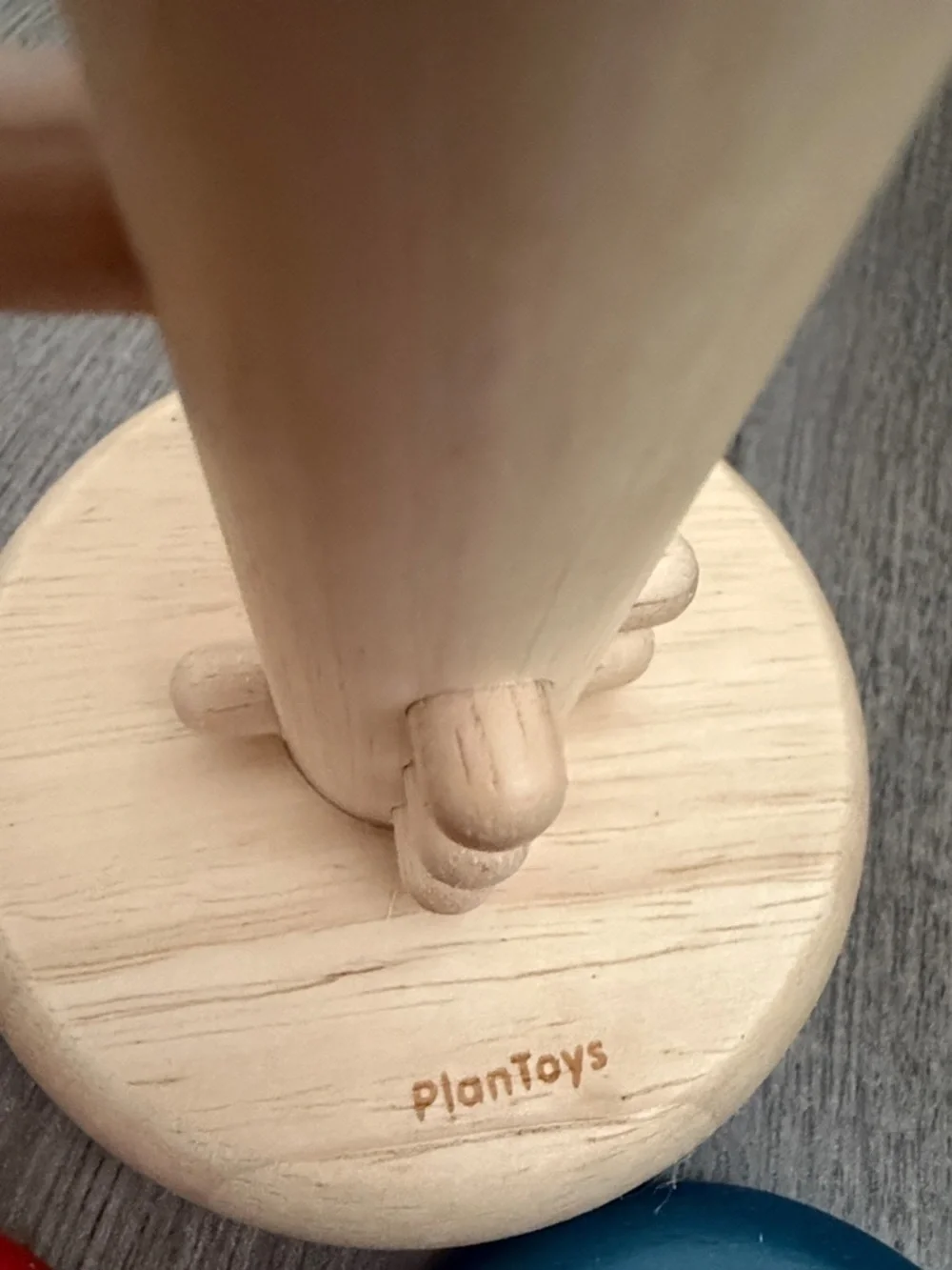 Wooden Stacking Ring Toy - Natural & Rainbow Colors